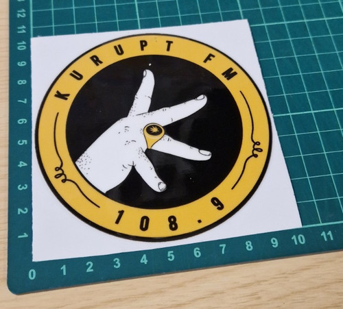 Adesivo radio kurupt - fm, per