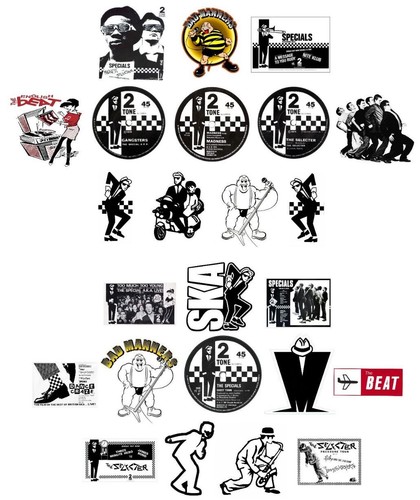 X24 ska vinyl stickers - stickers, retro