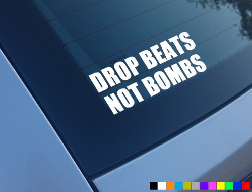 Adesivi auto drop beats - beats, not