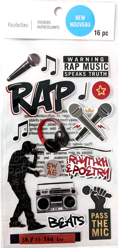 Adesivi rap musica poesia - rap,