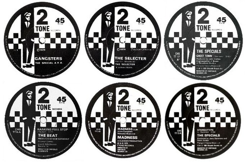 85mm record label vinyl - x6,