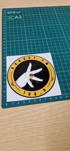Adesivo radio kurupt - radio, fm