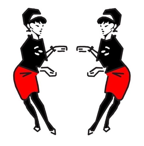 Girl ska dancers shaped vinyl - girl,
